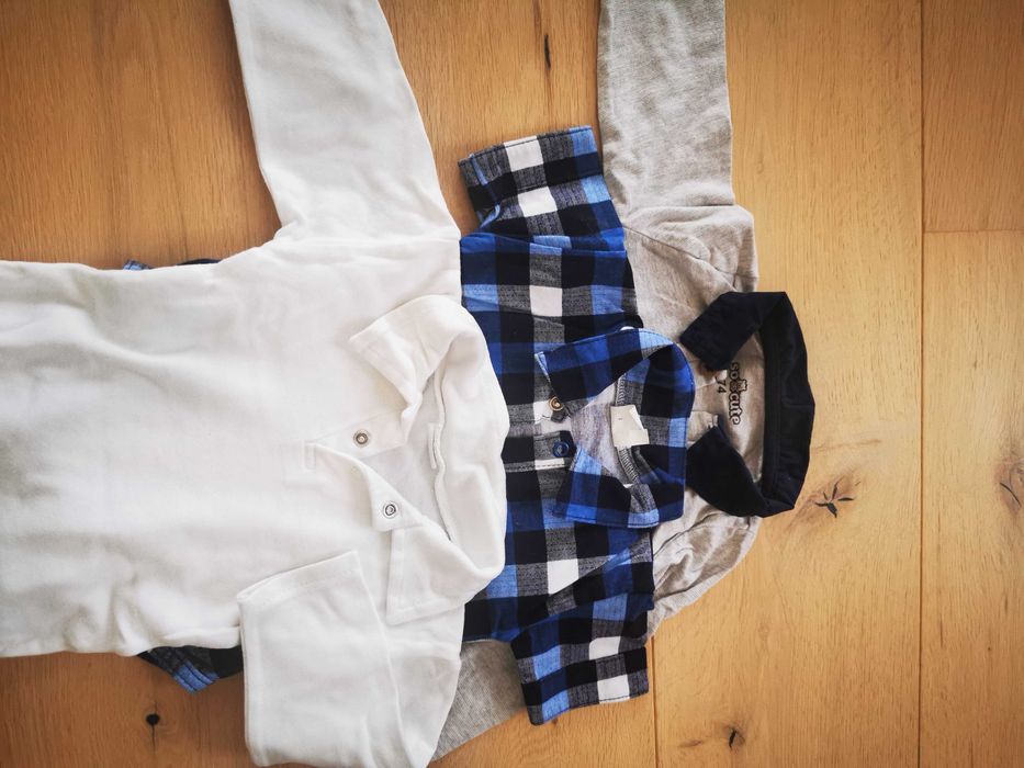 Ubranka dla chłopca, r.74, lato H&M, Mrofi, Okaidi