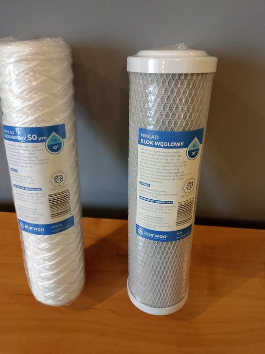 Zestaw filtrów do wody nowe tanio 2szt