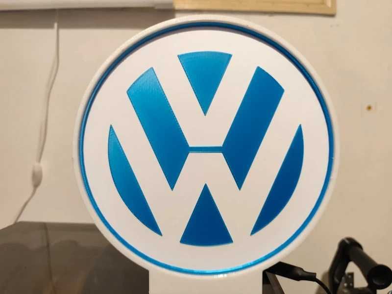 Lightbox Luminaria decorativa VW Volkswagen cx branca
