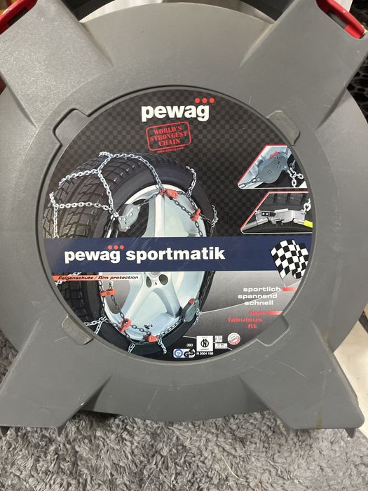 Łańcuchy śniegowe Pewag Sportmatik SMX 77 – jak nowe, komplet