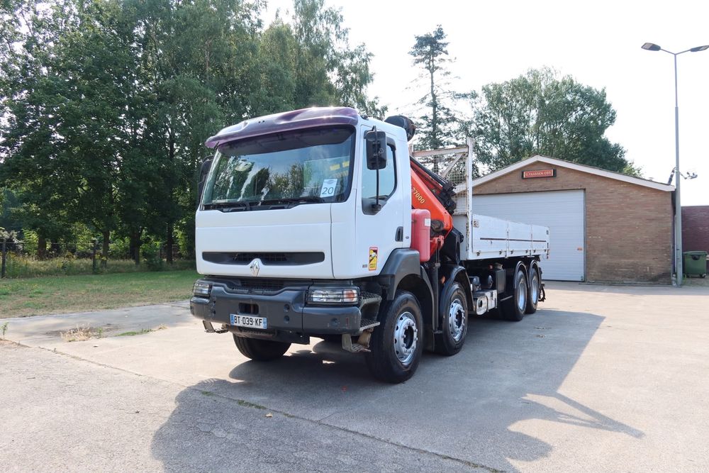RENAULT KERAX 340cv Grua Palfinger PK27000 c/Gib RadioComando Caixa Tri-Basculante Apenas 200.000km #OPORTUNIDADE#