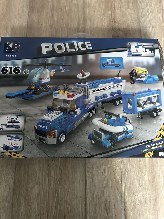 Конструктор Limo Toy Kids Bricks Police 5в1 поліцейська техніка 616 дет