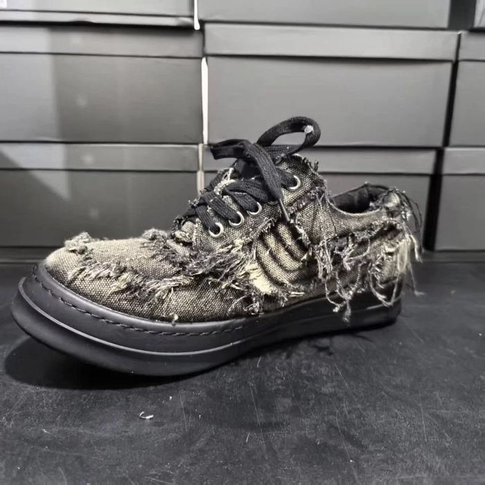 Кеды Rick Owens Distressed Low