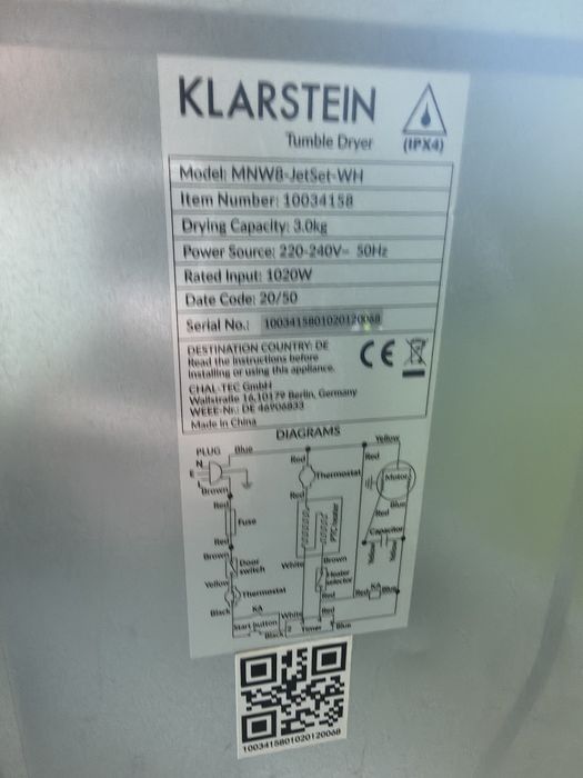 Suszarka elektryczna na pranie mała