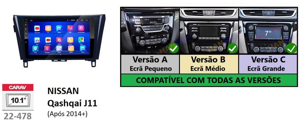 Rádio 2DIN Nissan QASHQAI J10 / J11 (2007 a 2021) • Android [4+64GB]