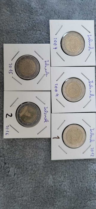 Moedas Comemorativas Euro-Itália/Paises Baix/Grécia/Irlanda/Luxemburgo