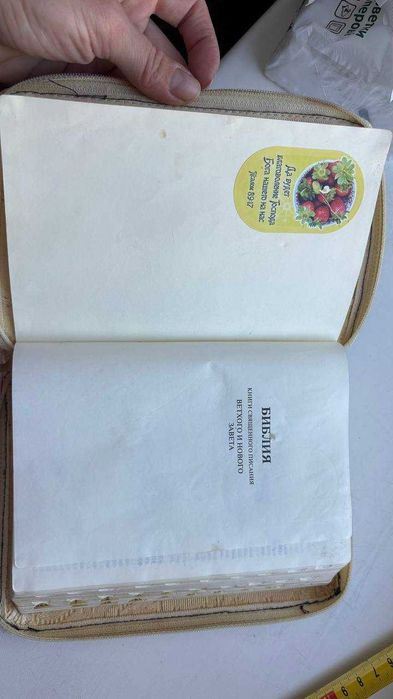 Библия на молнии с золотыми торцами