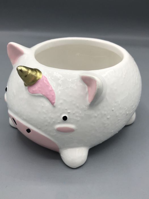 Urocza donniczka/osłonka jednorożec ceramiczny