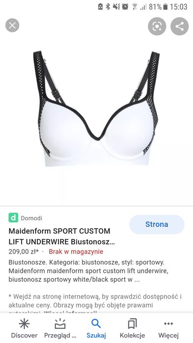 Biustonosz sportowy 34B