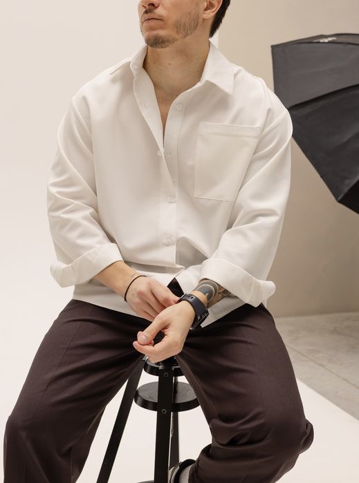 Сорочка оверсайз чоловіча класична Рубашка мужская классическая L