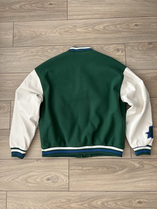 Бомбер House Varsity Jacket | Green / White | College Style