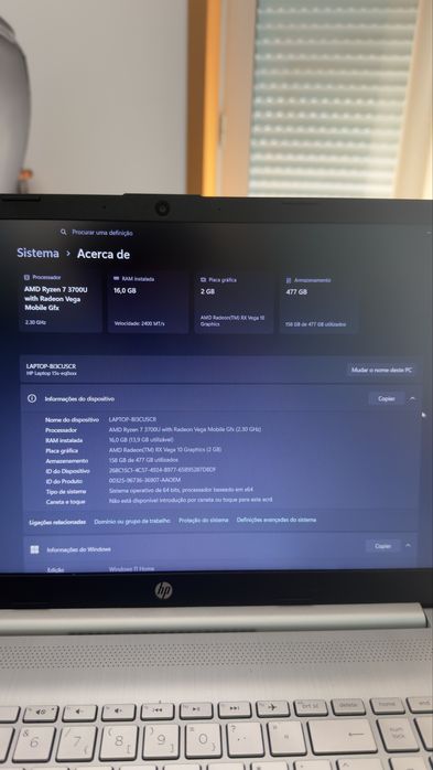 HP 15s Ryzen 7 | 16GB RAM | SSD 512GB