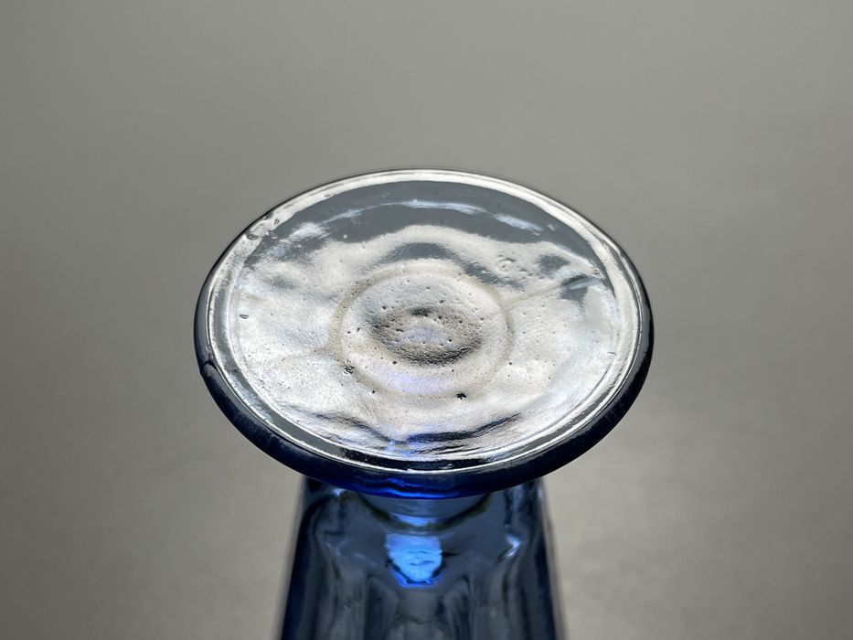 Старинный граненый лафитник рюмка кобальтовое стекло 1920-е СССР Люкс ...