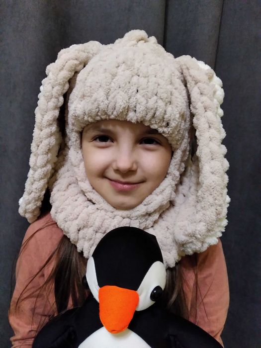 Балаклави з вушками,снуди, мітенки із alize puffy