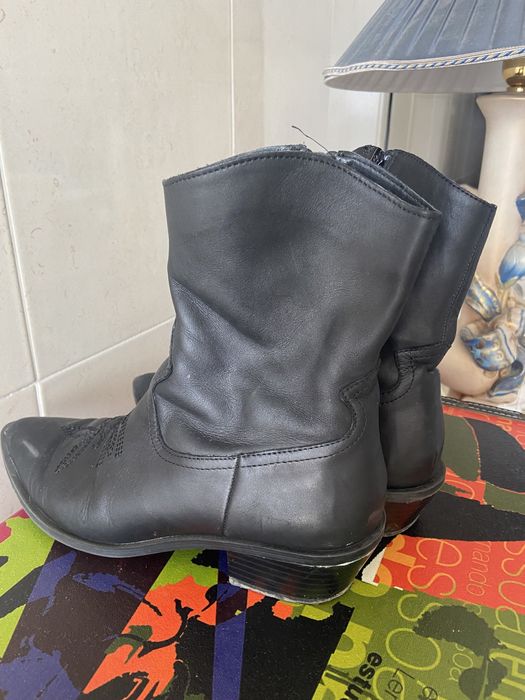 Botins de cowboy  pretos