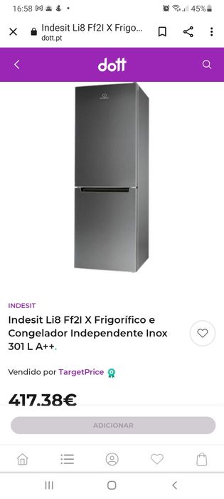Frigorifico Indesit li8 para peças