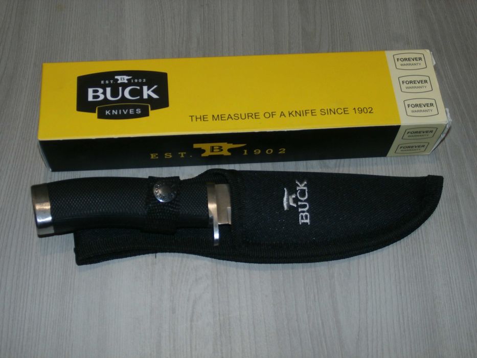 Мисливський,туристичний ніж Buck Knives 1902 22см Silver/Black в чехлі