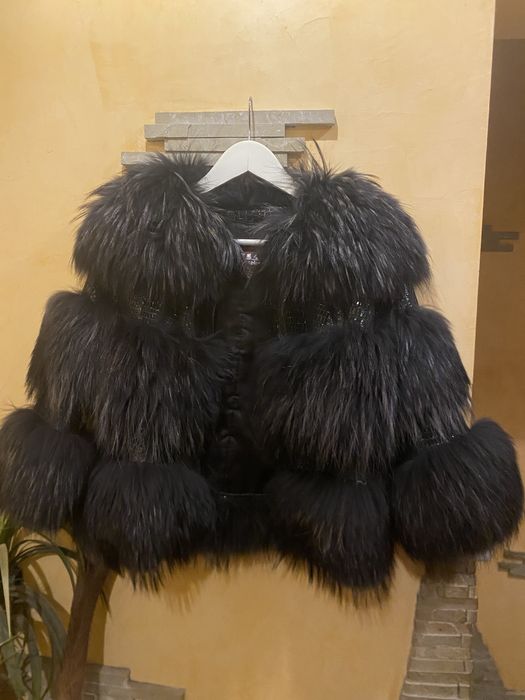 Шуба чорнобурка автоледі натуральне хутро