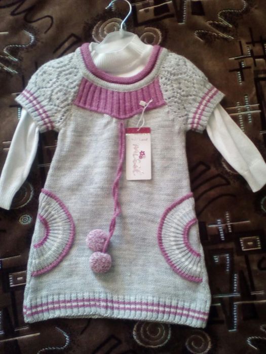 Вязаная туника с гольфиком