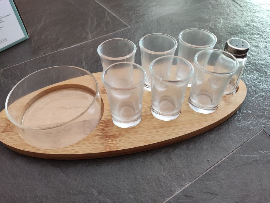 Tequila set (tabuleiro, copos, saleiro)
