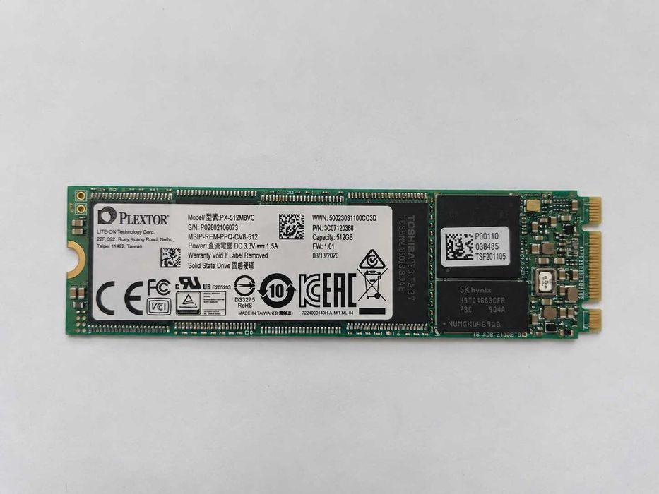 Dysk Plextor PX-256M8VG 256GB M.2 SATA SSD M.2 – w pełni sprawny