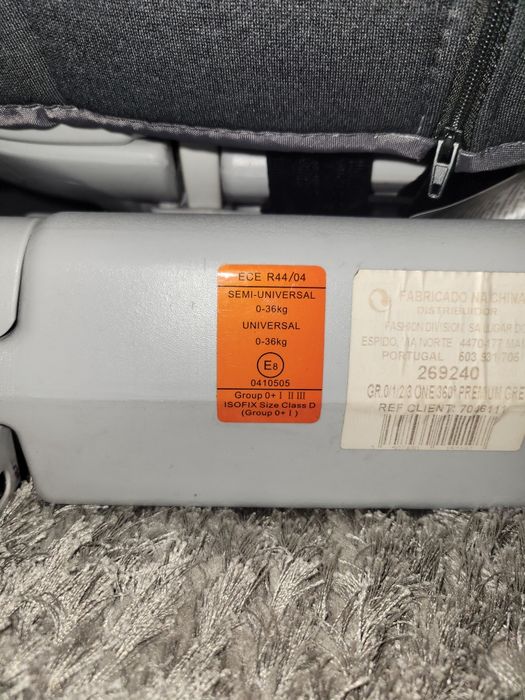 Cadeirinha ZY SAFE Rotativa 360º com ISOFIX