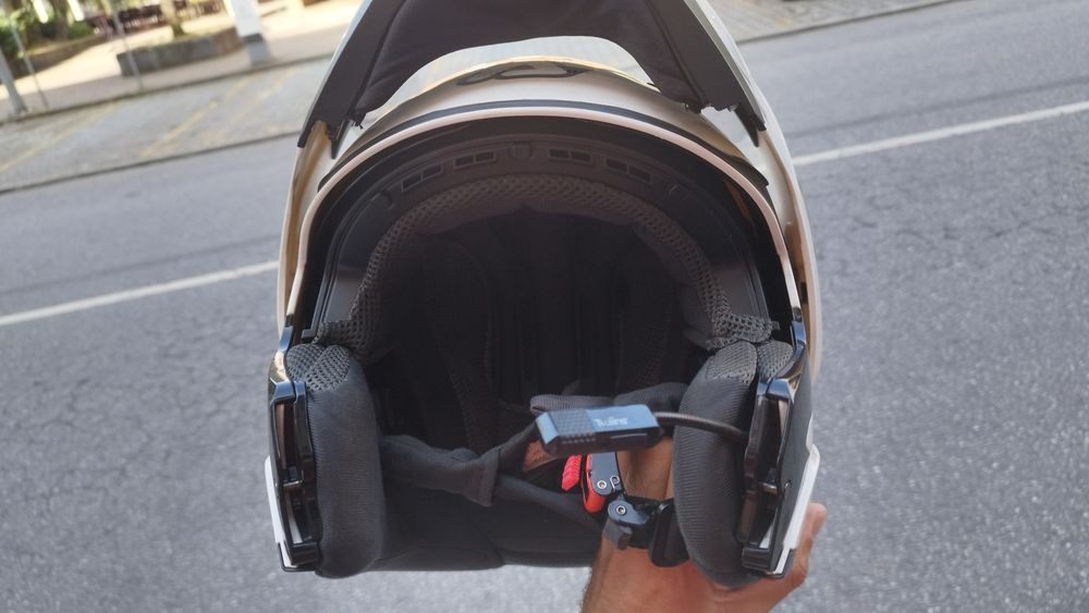 Capacete ACERBIS BOX G-348 Branco C/ Equip.  comunicação Bluetooth