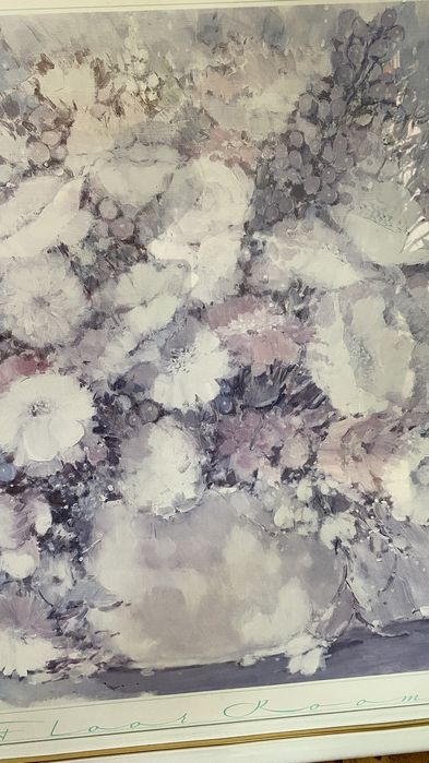 Quadro com gravura floral