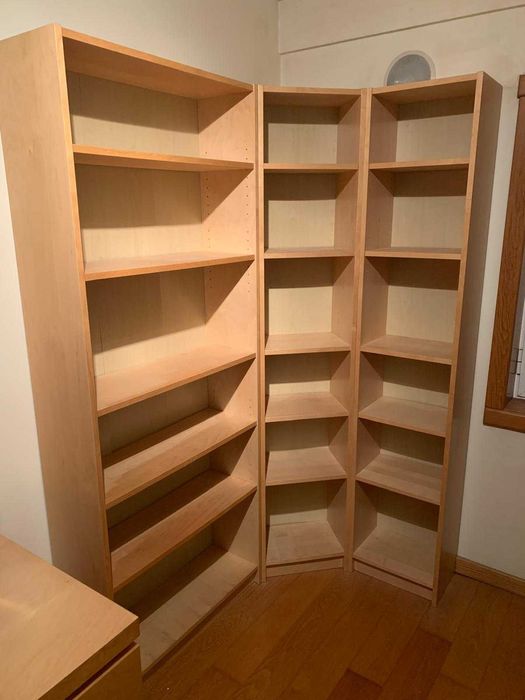 Conjunto de estantes IKEA Billy - Efeito Bétula