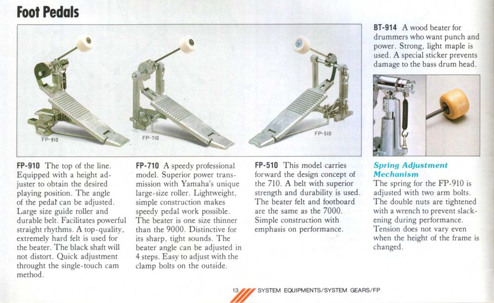 Stopa pojedyncza perkusyjna YAMAHA PROFESSIONAL MODEL FP-910