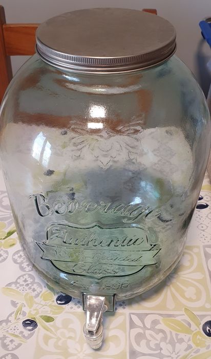 Frasco em vidro com torneira 10L