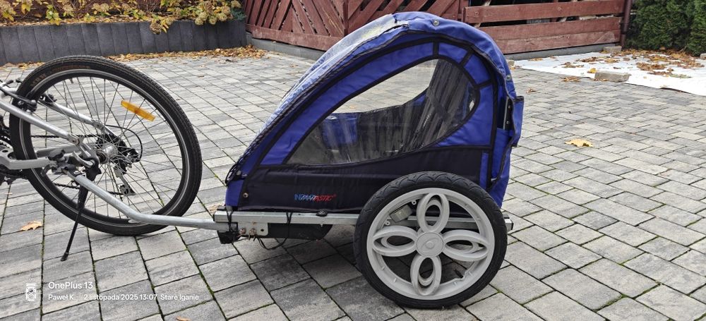 Riksza do roweru dla dwójki dzieci