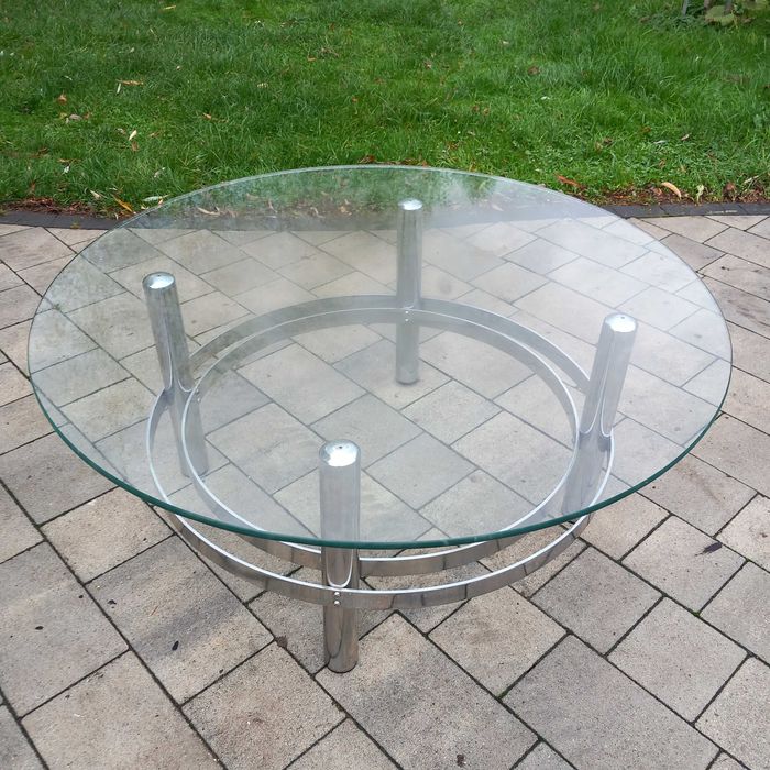 kwietnik ogrodowy stojak z szybą STOLIK okrągły