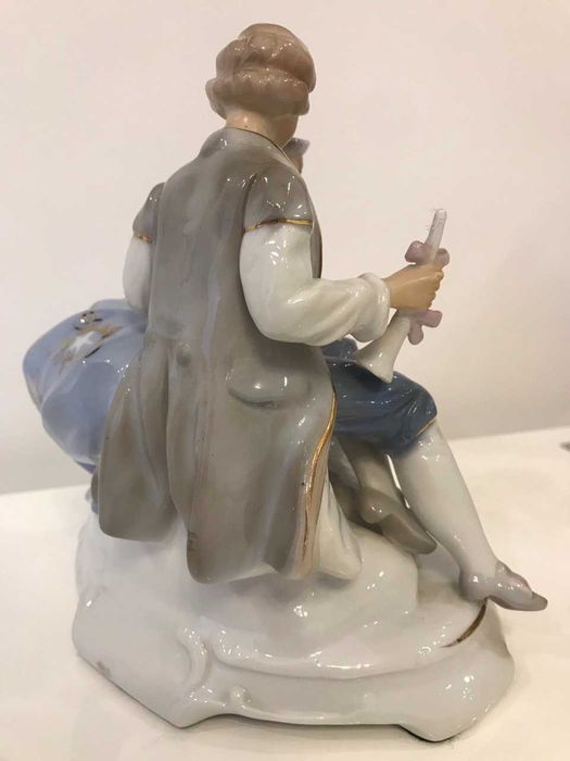 Коллекционный немецкий фарфор — Влюблённые с овечкой, 1930–40-е гг.,