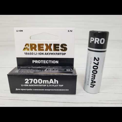 Литий-ионный аккумулятор Arexes 18650 Li-Ion 2700 mAh, 3.7V