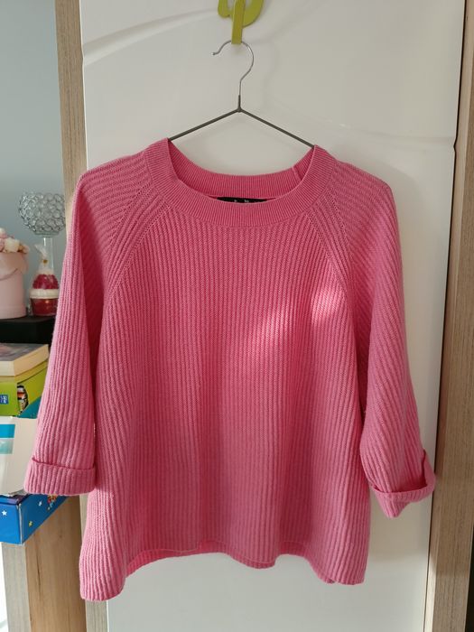 Różowy sweterek damski rozmiar M kaszmir wełna wiskoza