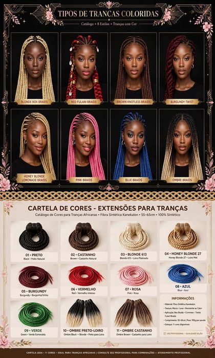 Guimarães Preço acessível:Tranças de cabelo africanas para (Adultos e crianças)
