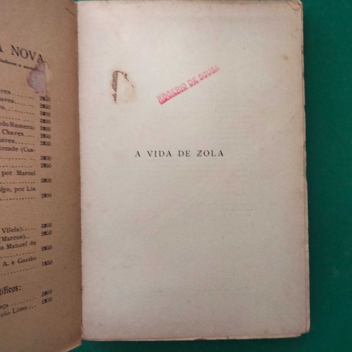 A Vida de Zola - Agostinho da Silva