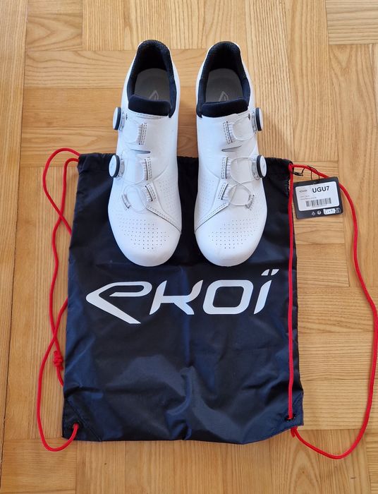 Buty szosowe EKOI Perf 4 Carbon białe
