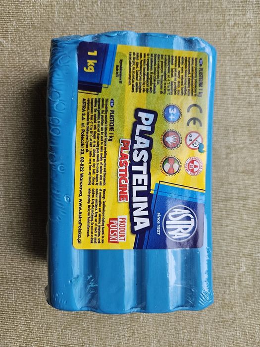 Plastelina Astra niebieska blok ok.1 kg