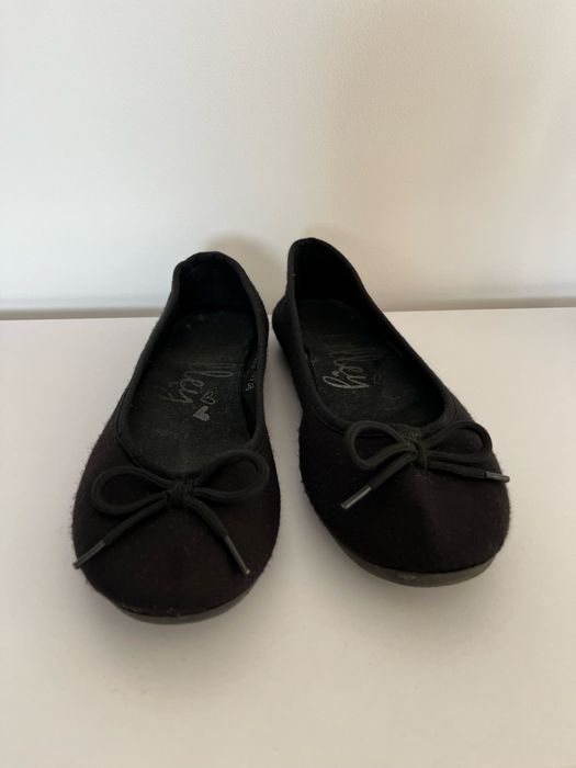Czarne baleriny 36 materiałowe