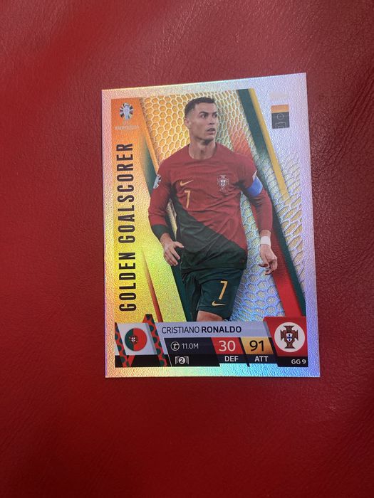 6 cartas “Golden Goal Scorer” da  da match attax euro 2024 com CR7