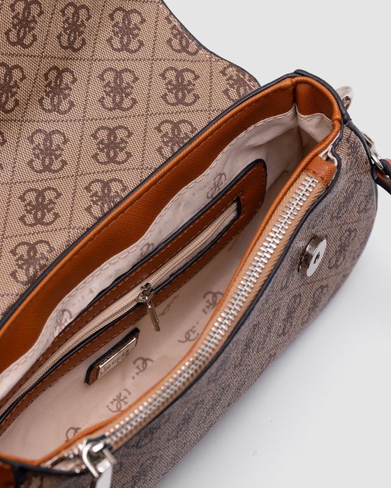 Жіноча сумка гесс Guess Cordelia Shoulder Bag Gold Canvas