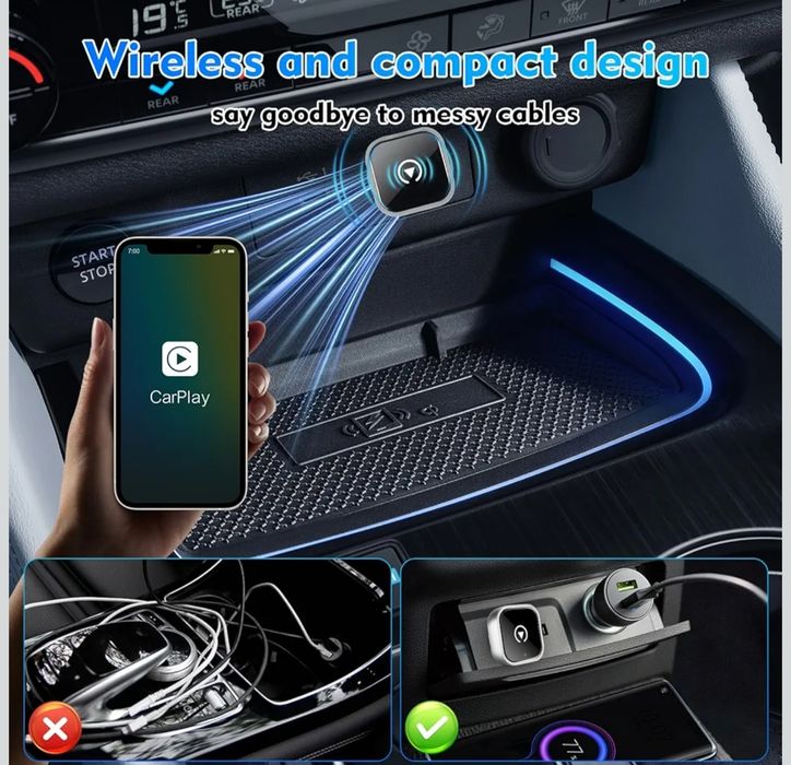 Bezprzewodowy adapter Carplay 2 w 1
