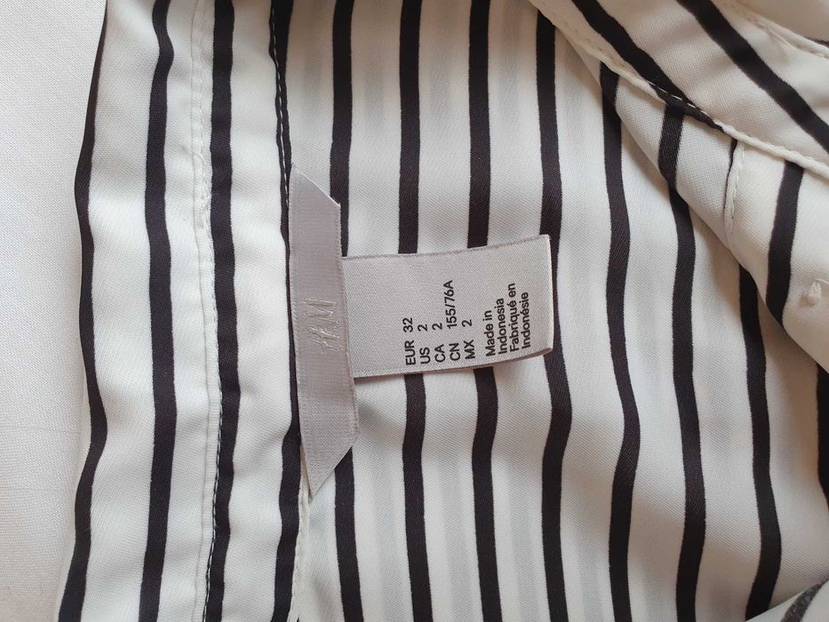 Легка смугаста сорочка h&m, розмір 32 (xxs)