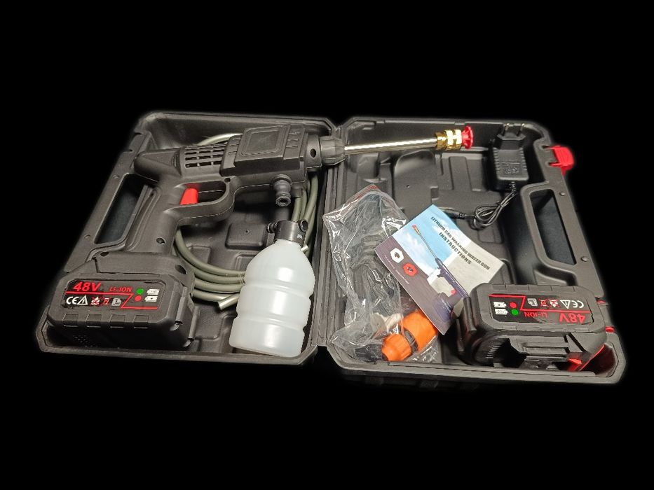 Pistola de Lavagem a Pressão Sem Fios (Nova) | Sistema 48V | 2 Bateria