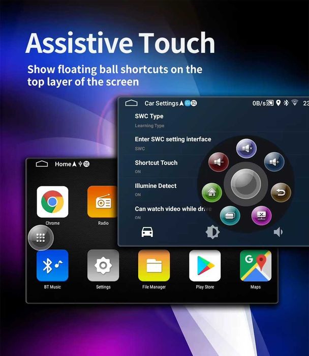 NEW RADIO  9 'Android 13  2 DIN dla :VW ,SEAT ,SKODA...  ROM:4G  RAM:64GB