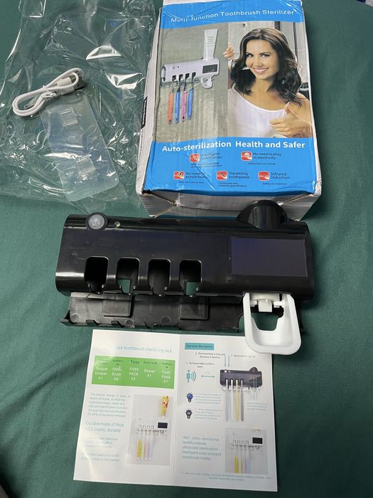 Тримач для зубних щіток деспенсер для зубної пасти дозатор ультрафіоле