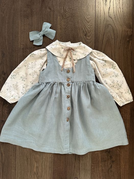 Сукня з льону, сарафан, блуза для дівчинки 104-110
