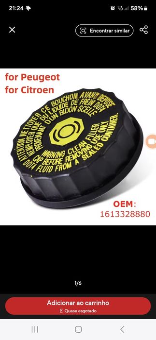 Tampa do reservatório Psa